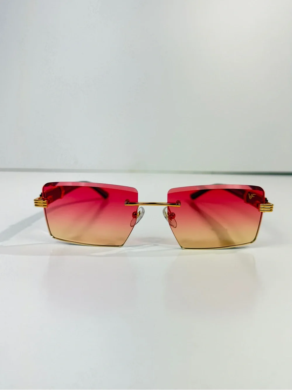 Vintage Frames Co Icon Buffs Sunglasses 24KT Gold Black Buffalo Horn 1/100 Set